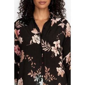 Johnny Was Taos Black Floral Blouse